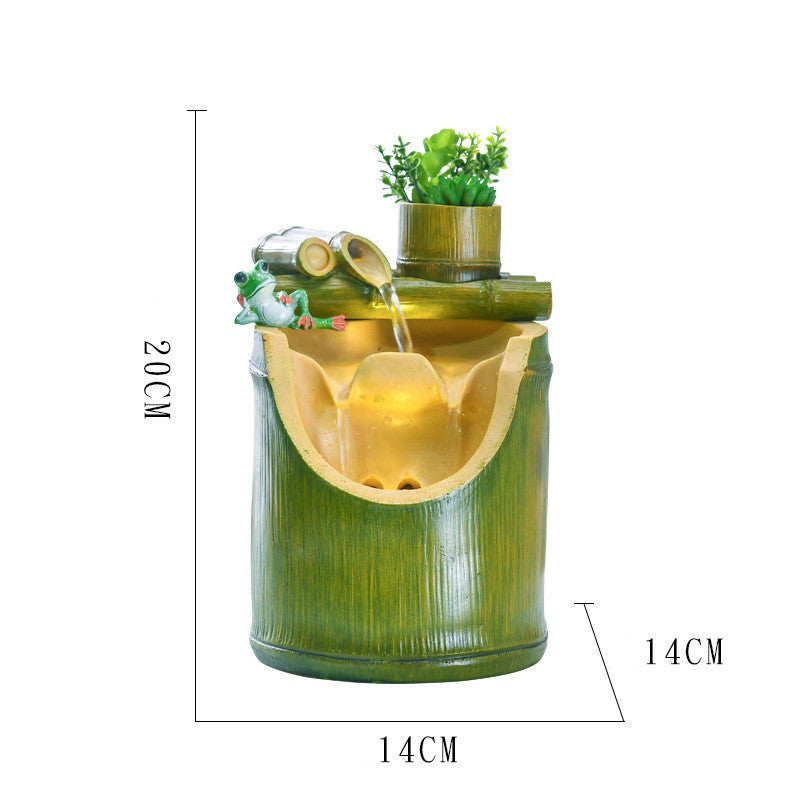 Lucky Feng Shui Wheel Living Room Humidifier Decoration In Simple Bamboo Office