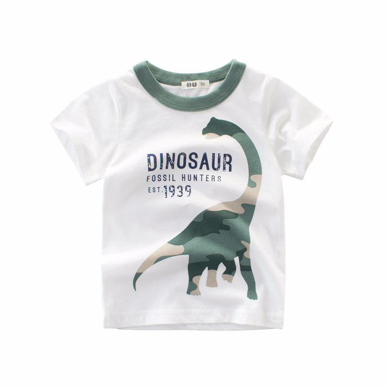 Children's Clothing Summer Boys Short Sleeved Full Print Car Cartoon Children's T Shirt ShopWithASmile7.com
