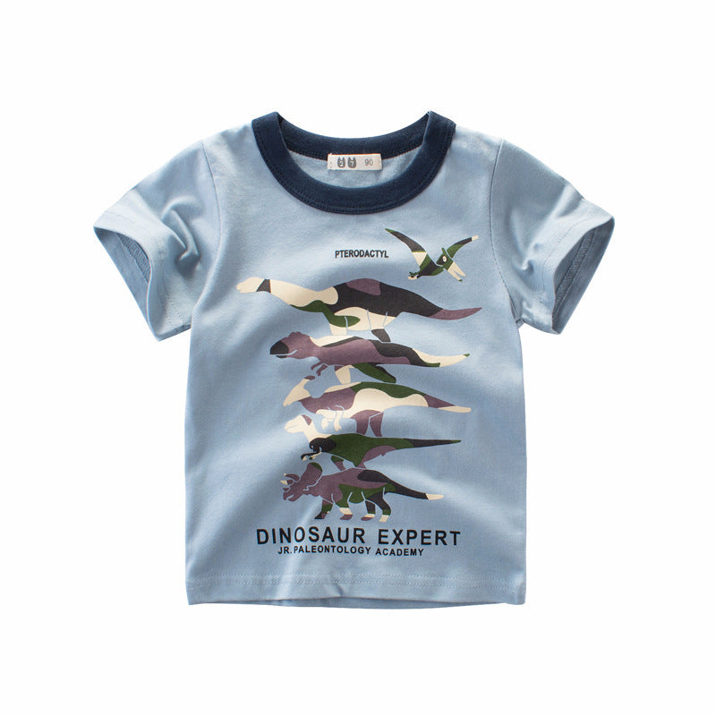 Children's Clothing Summer Boys Short Sleeved Full Print Car Cartoon Children's T Shirt ShopWithASmile7.com