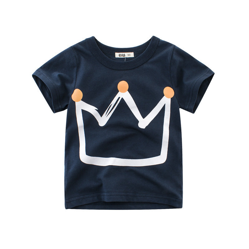 Children's Clothing Summer Boys Short Sleeved Full Print Car Cartoon Children's T Shirt ShopWithASmile7.com