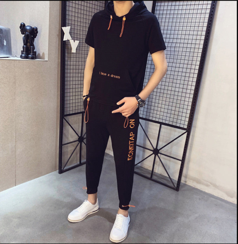 Hoodie Casual Short-sleeved Guard Clothes Sports Suit