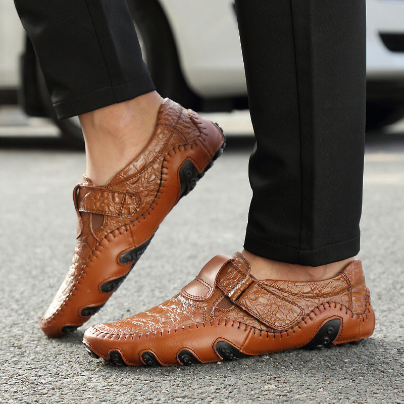 First Layer Cowhide Peas Shoes