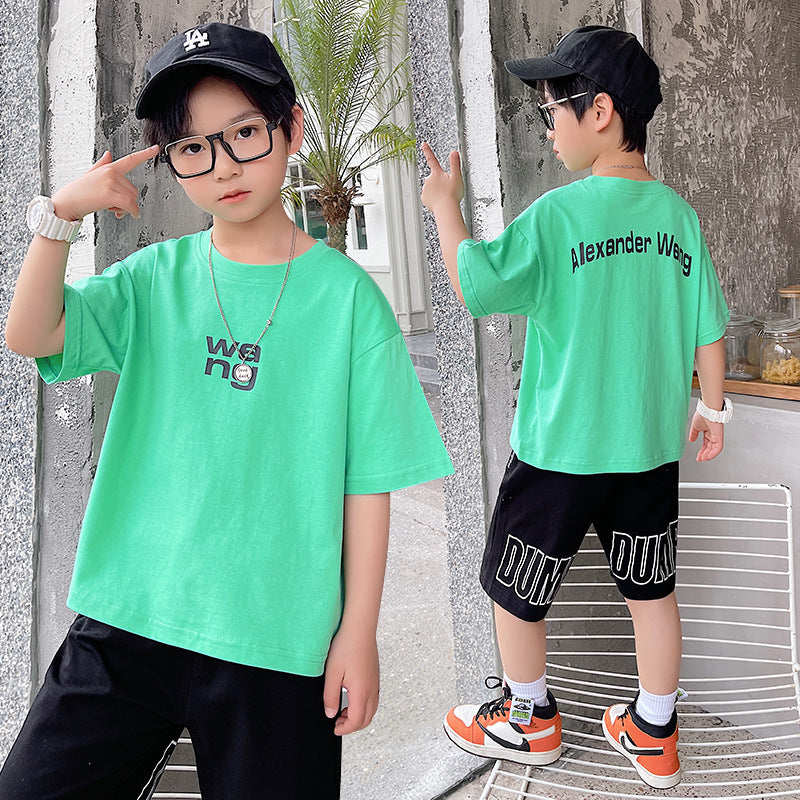 Summer Big Boy Handsome Tops, Children's Summer Clothes, Thin Style, Western Style ShopWithASmile7.com