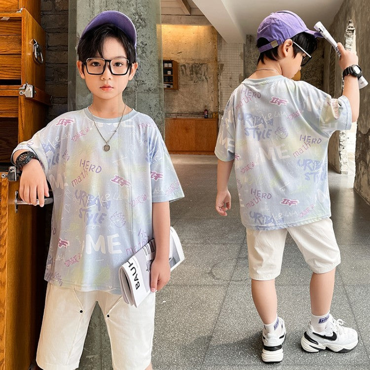 Summer Big Boy Handsome Tops, Children's Summer Clothes, Thin Style, Western Style ShopWithASmile7.com
