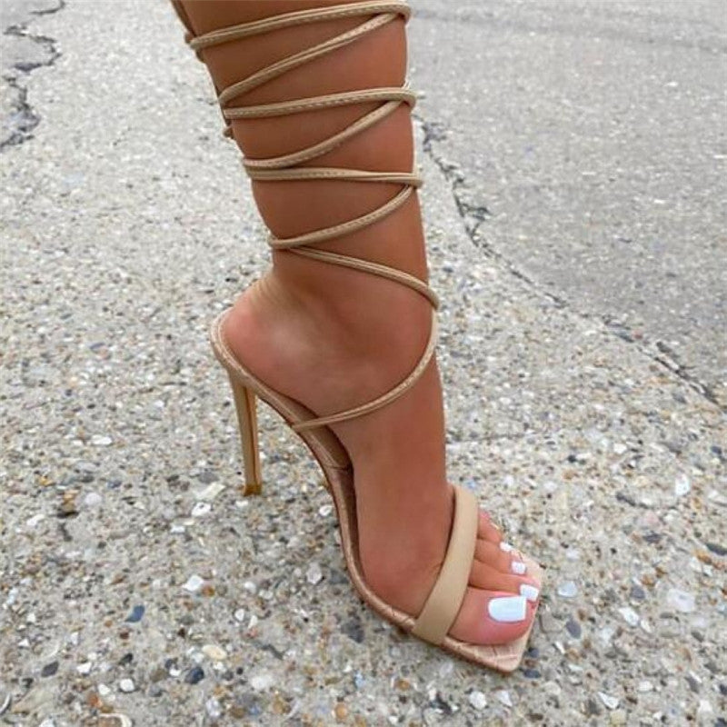 Ankle Strap Toe Stiletto Fashion Sandals