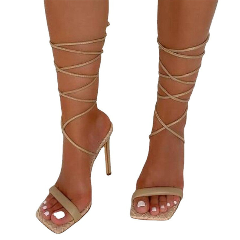 Ankle Strap Toe Stiletto Fashion Sandals
