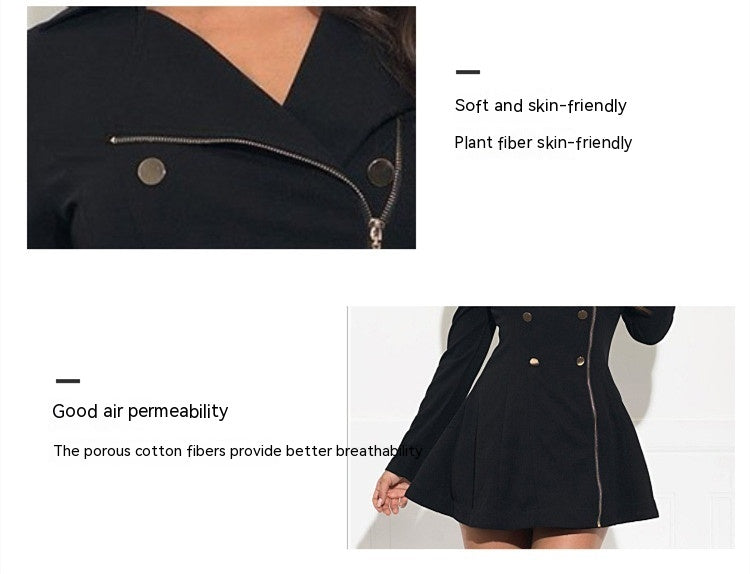 Women's Fashion Slim Fit Slimming Double Breasted Overcoat