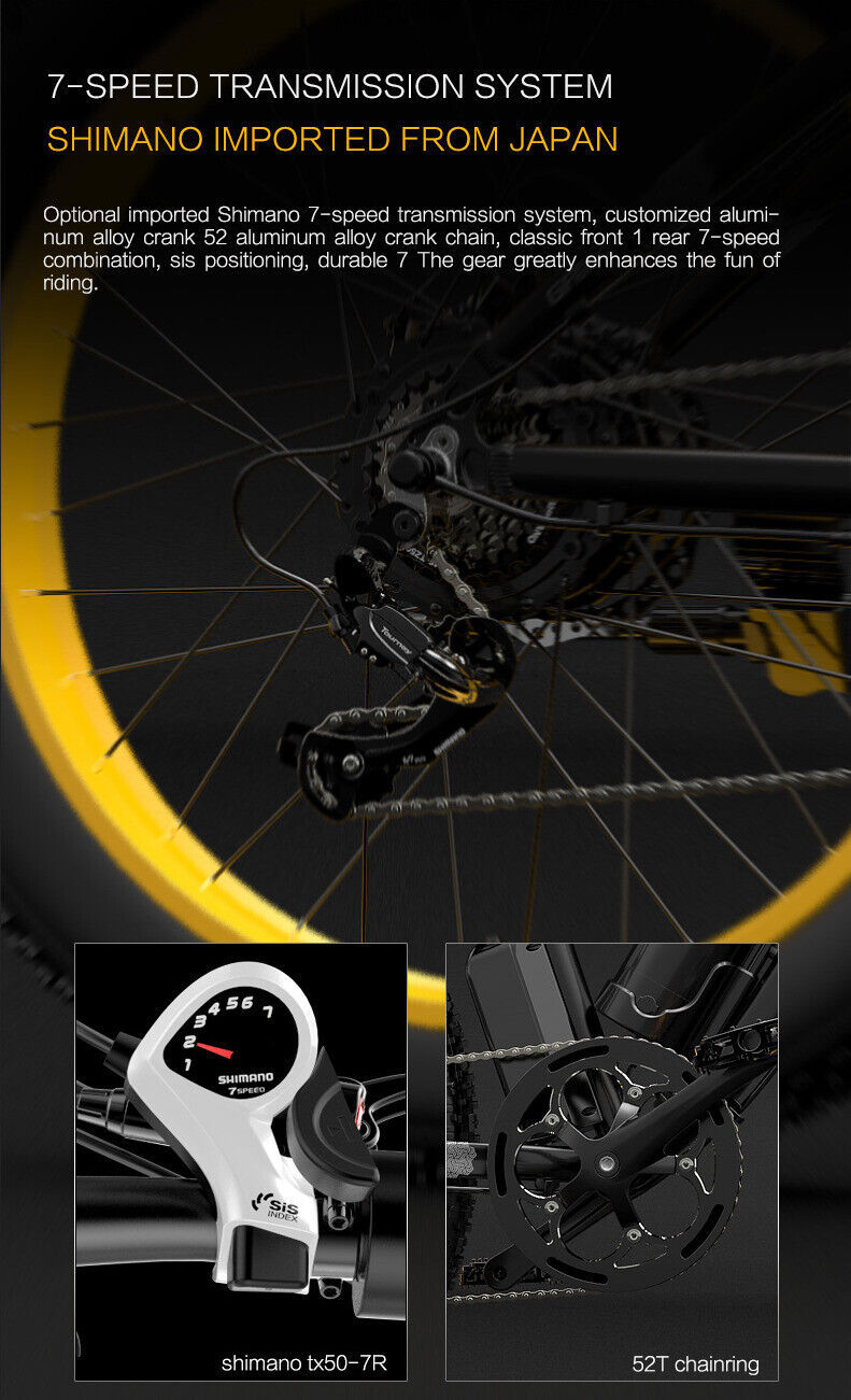 GOBEST GF600 Electric Bicycle – 1000W Motor, 26x4.0 Fat Tires, 48V Lithium Battery, 40KM/H Speed. Powerful Motar E-Bike 26