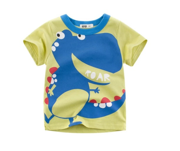 Children's Wear Summer New Korean Children's Boys Cotton T-shirt Men's Treasure In Children's Short Sleeves ShopWithASmile7.com