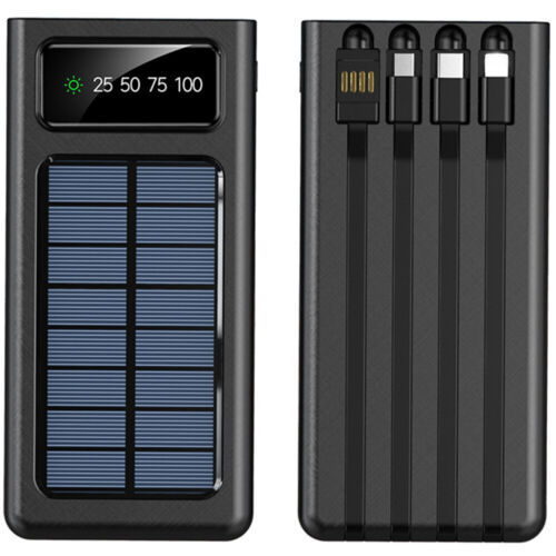 Solar Power Bank 900000mAh Tragbar Externer Batterie Ladegerat Fur Alle Handy DE