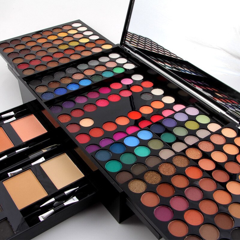 Piano-Shaped Makeup Palette – 180 Eyeshadows, Blush, & Contour Set