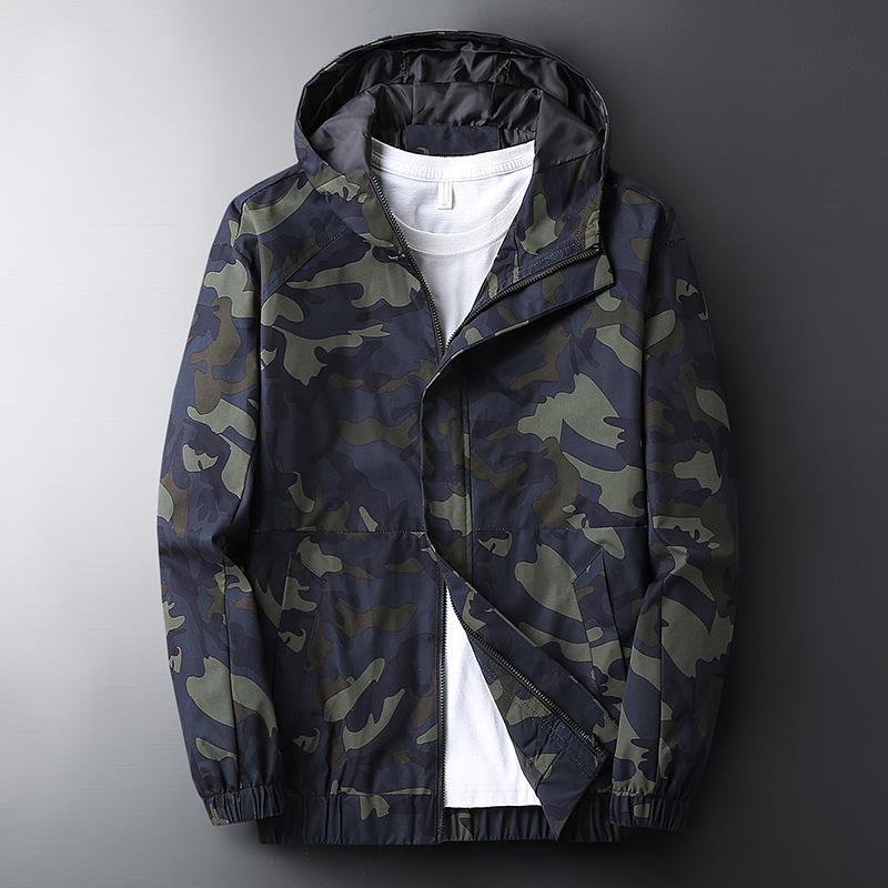 Men's Casual Hooded Camouflage Printed Jacket ShopWithASmile7.com