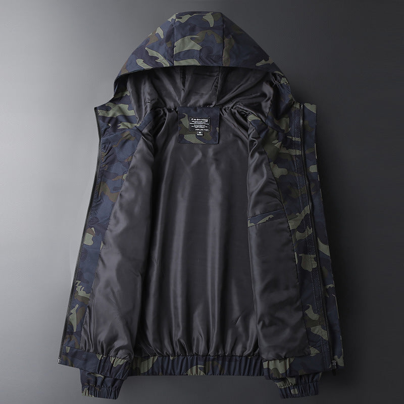 Men's Casual Hooded Camouflage Printed Jacket ShopWithASmile7.com