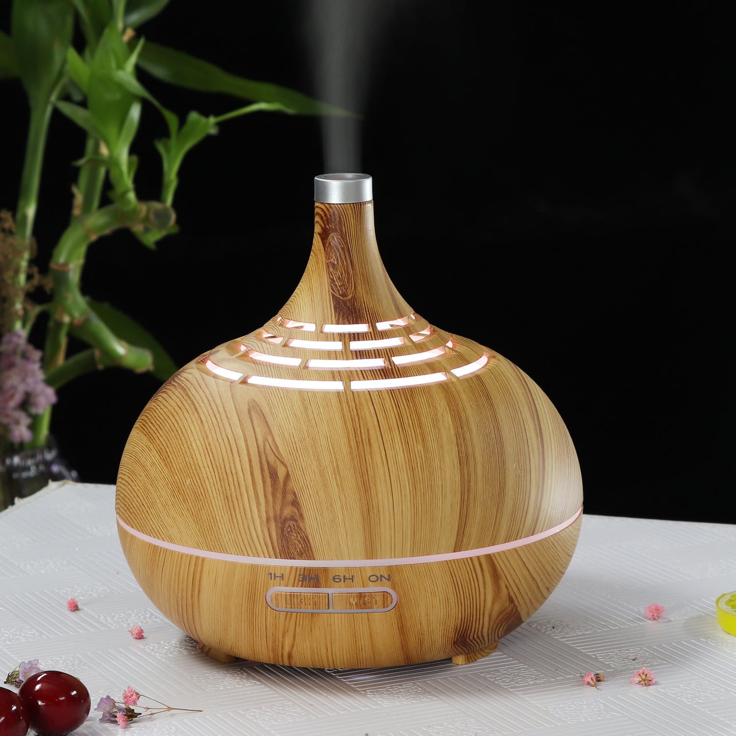 Aroma Diffuser Ultrasonic Creative Wood Grain Tip