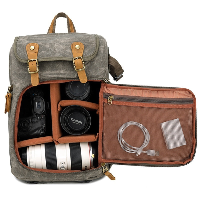 Kalier Digital SLR Camera Bag Waterproof Canvas Men's And Women's Backpacks ShopWithASmile.com