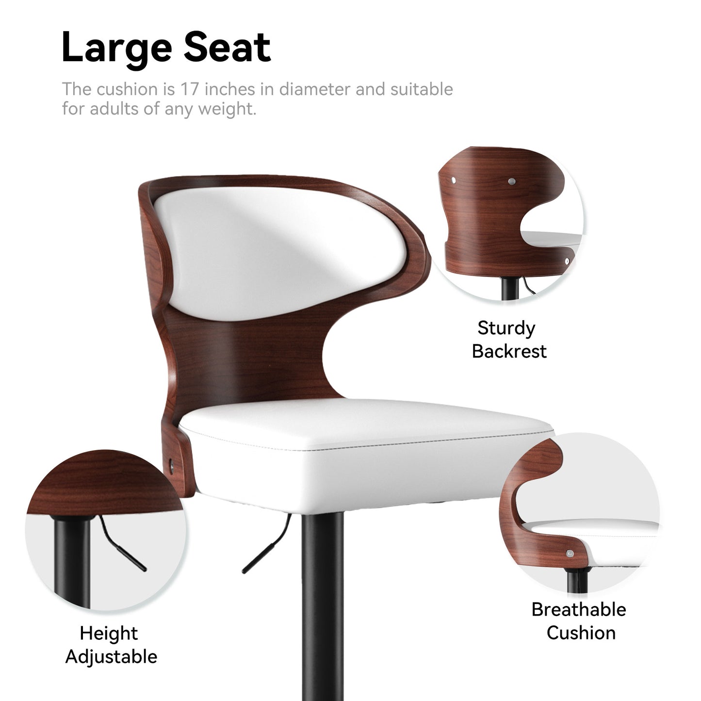 Versatile Adjustable Swivel Bar Stool