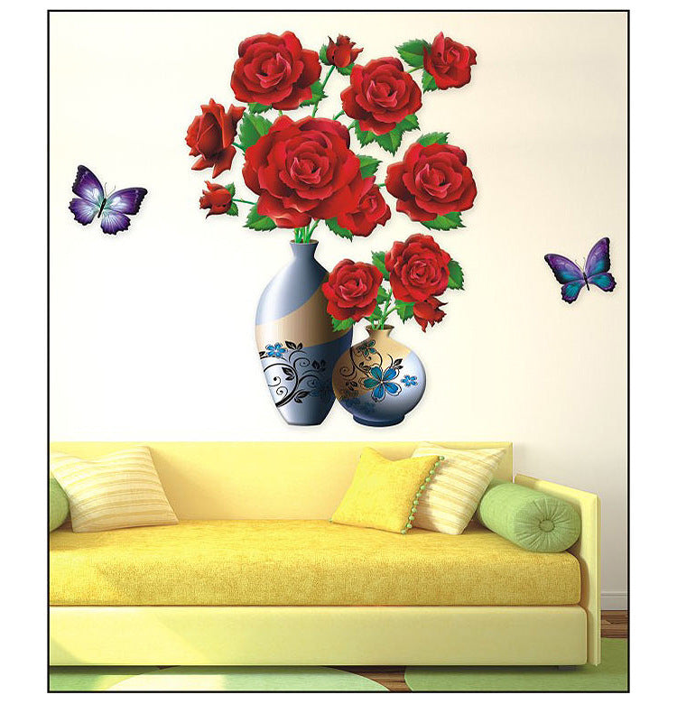 Vivid And Colorful 3D Flower Wall Stickers