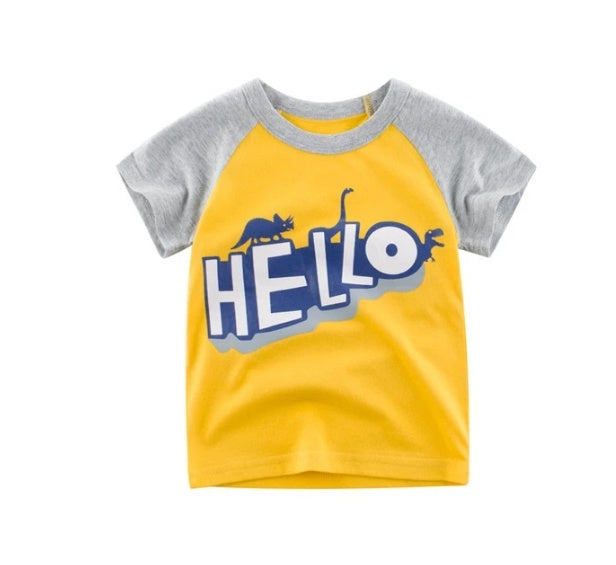 Children's Wear Summer New Korean Children's Boys Cotton T-shirt Men's Treasure In Children's Short Sleeves ShopWithASmile7.com