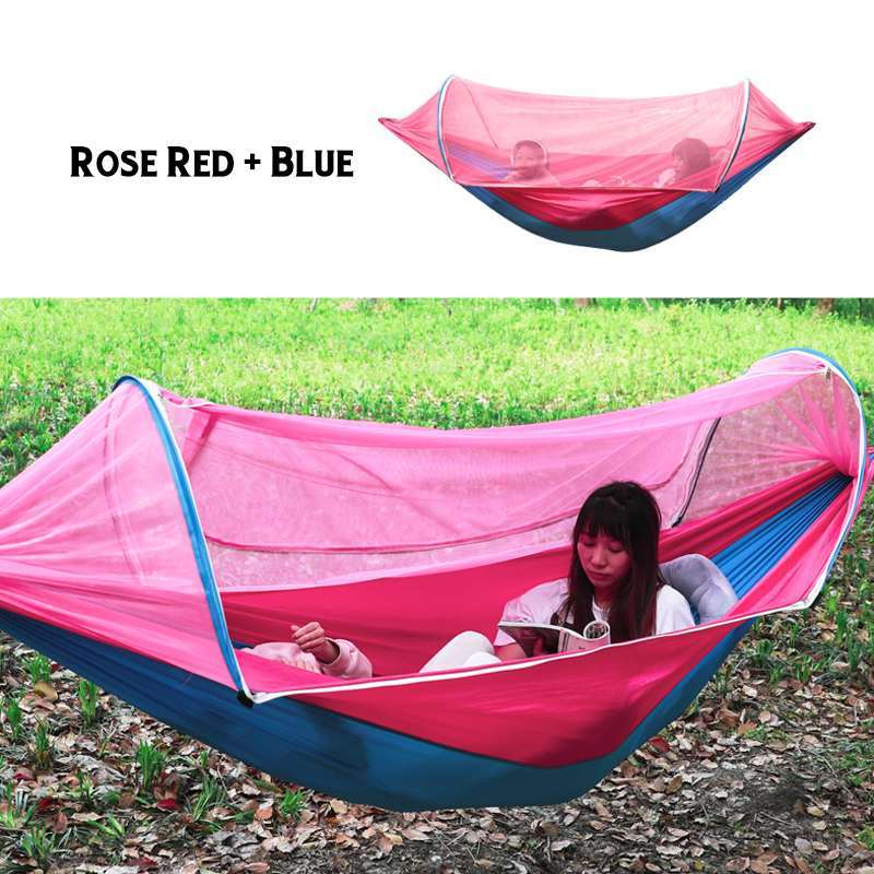 2 Person Portable Outdoor Mosquito Parachute Hammock ShopWithASmile7.com
