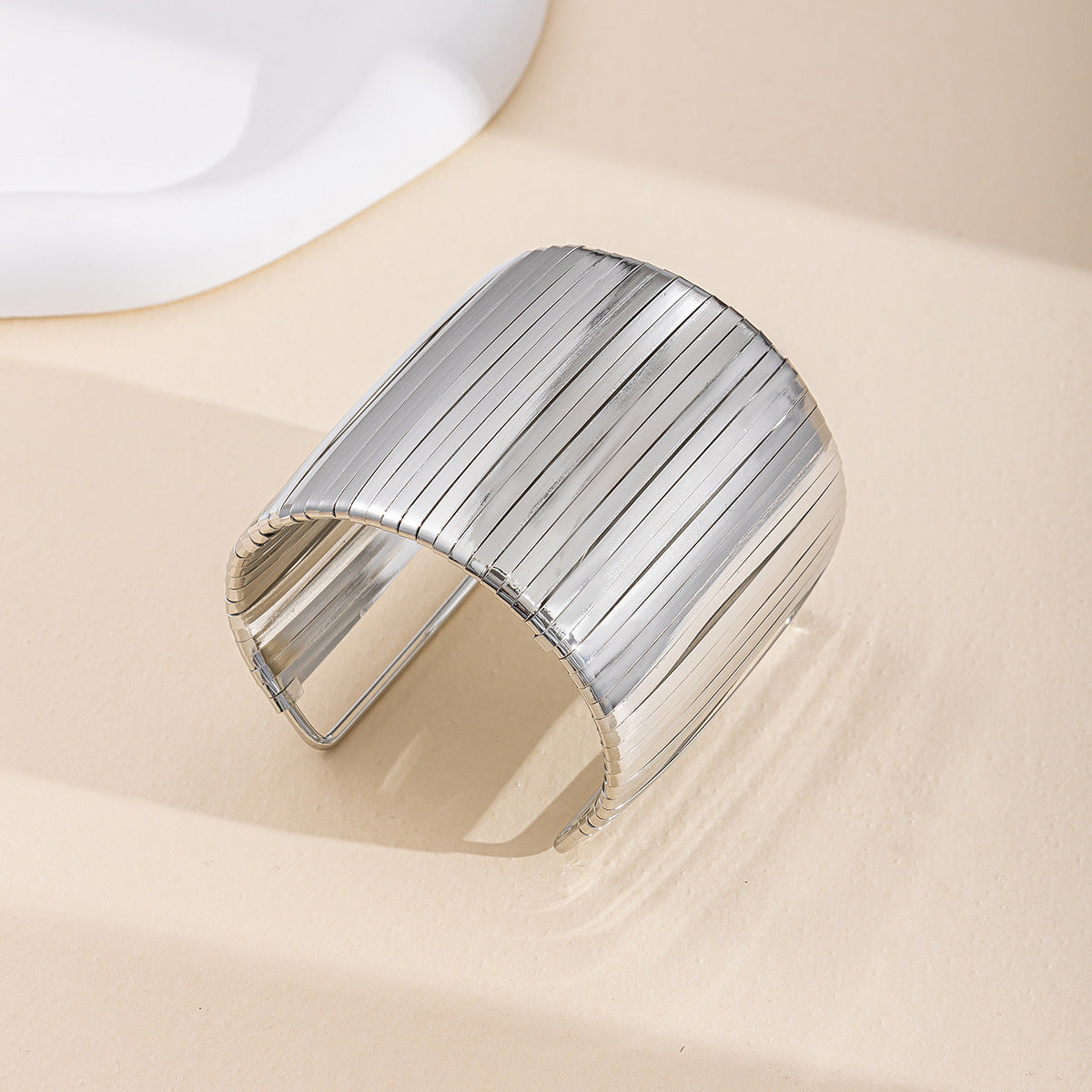 Fashion Wide Surface Alloy Bracelet Glossy ShopWithASmile7.com