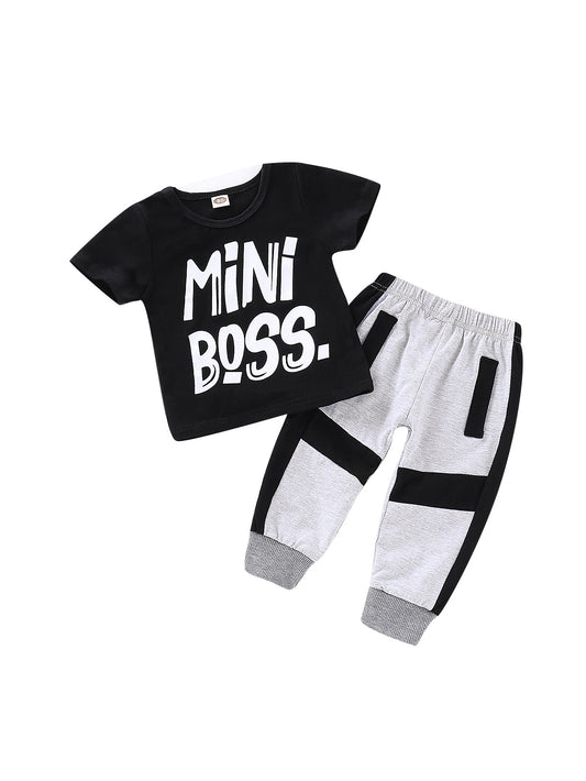 Children's Sports Suit With Short Sleeves and Trousers