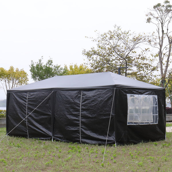 3X6M 6 Sided, With Two Doors And A Black Pergola
