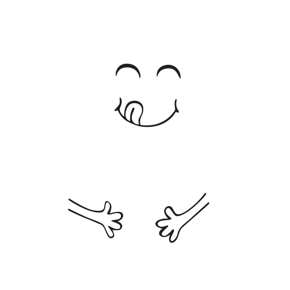 English Refrigerator Smiley Wall Sticker