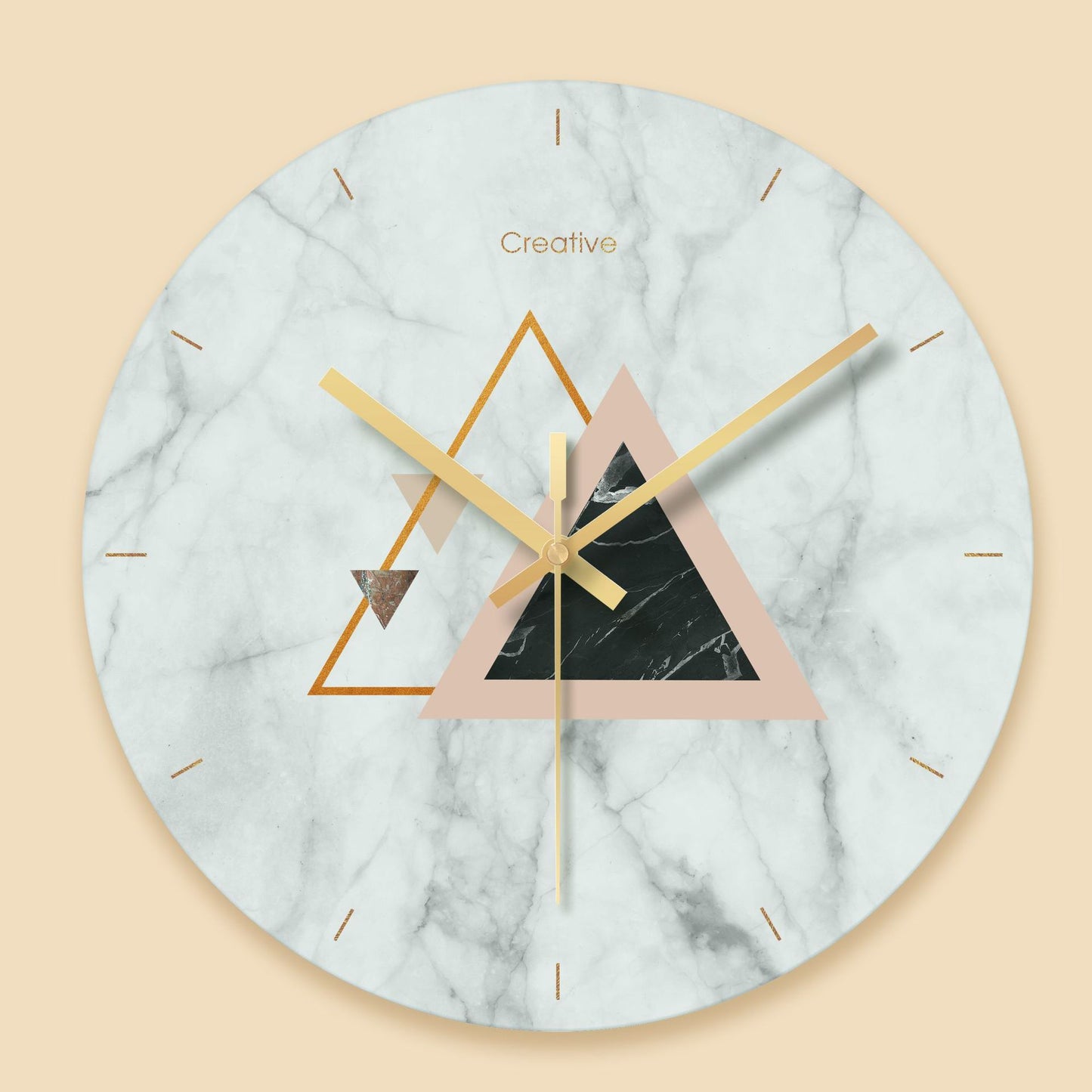 Glass wall clock
