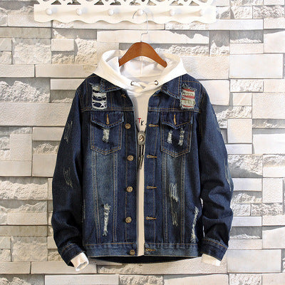 Youth Fall Denim Jacket Male Spring And Autumn Junior High School Students