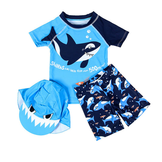 Shark sunblock quick-drying boy's swimsuit ShopWithASmile7.com