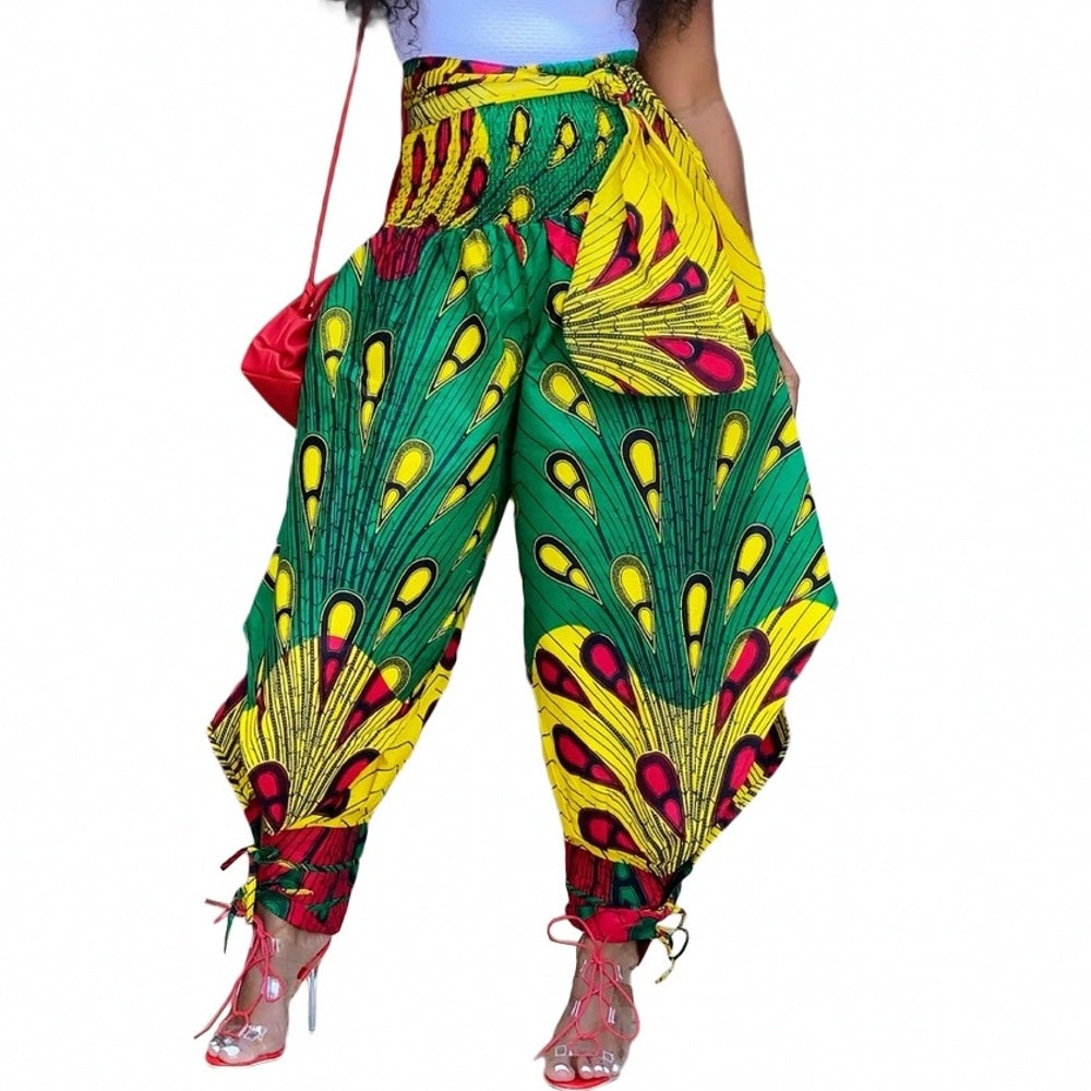 Women's New Positioning Print Wide Leg Casual Pants