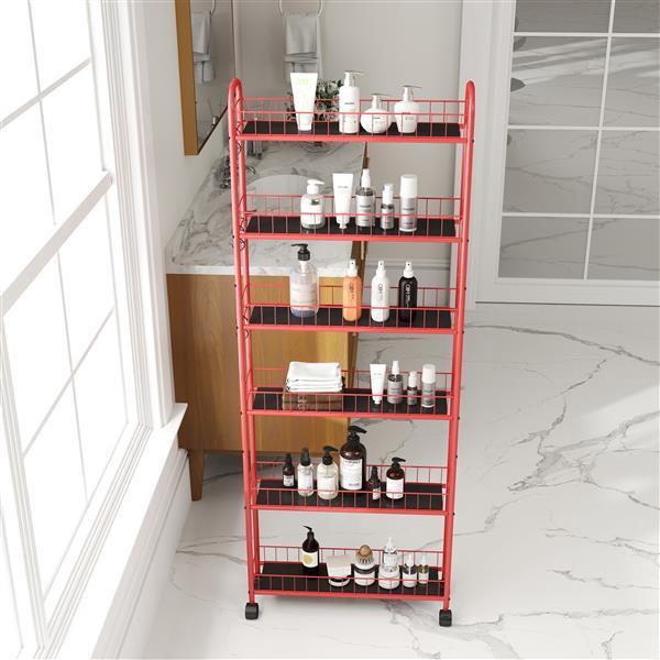 Red 6-story Rolling Cart