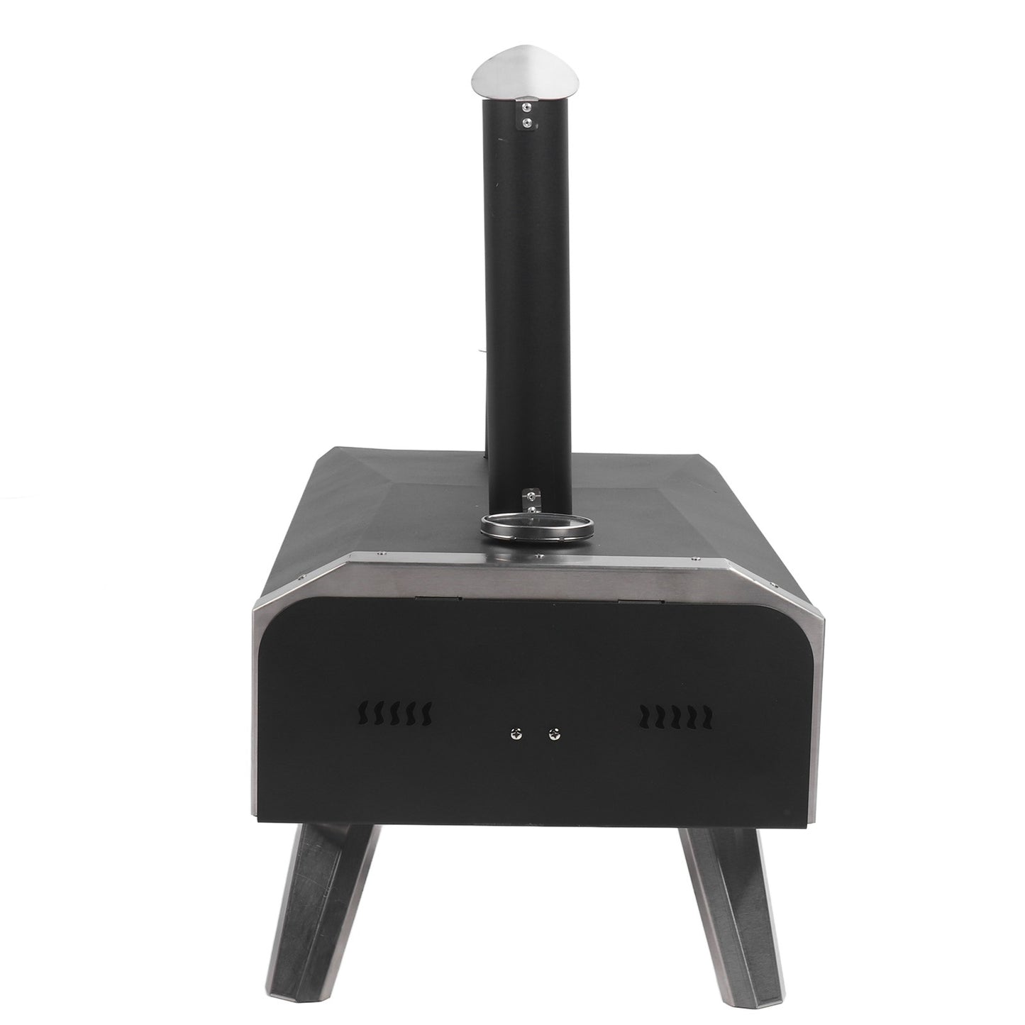 Outdoor Pizza Oven Wood Fired Maker Outside Stove 12in Portable Stainless Steel for Backyard ShopWithASmile.com