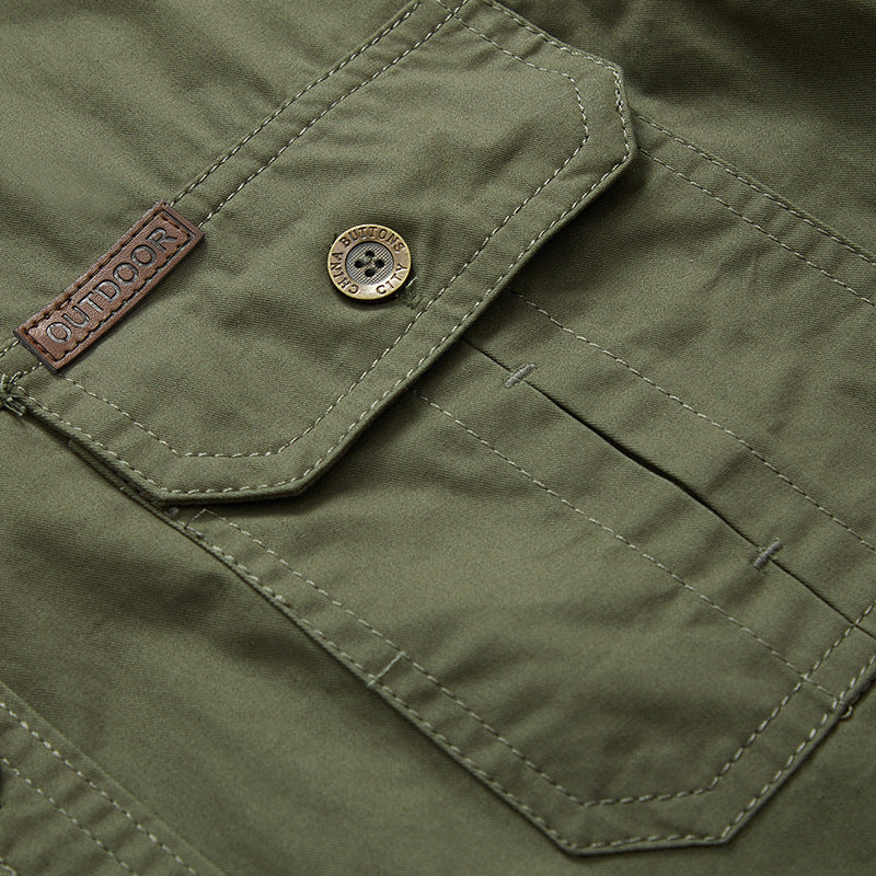 Autumn Workwear Shirt Men's Plus Size ShopWithASmile.com