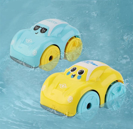 Cartoon Amphibious Vehicle On The Chain Clockwork Children's Bath Bath Toy Car