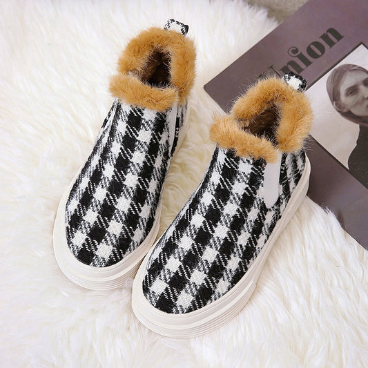 Plus Velvet thick Non-slip Thick-soled Fashion Net Red Warm Cotton Boots