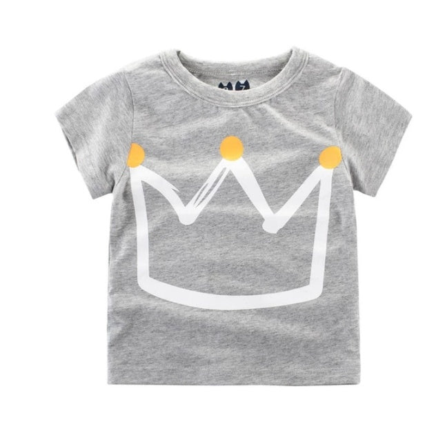 Children's Wear Summer New Korean Children's Boys Cotton T-shirt Men's Treasure In Children's Short Sleeves ShopWithASmile7.com