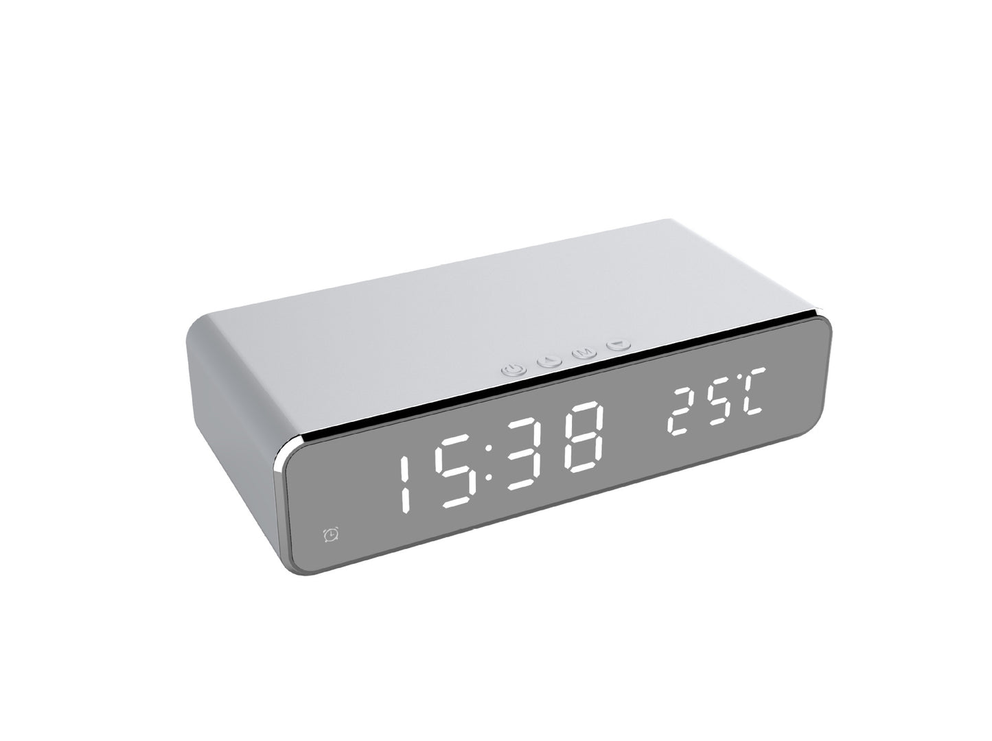 LED Electric Alarm Clock With Wireless Charger Desktop Digital Despertador Thermometer Clock HD Mirror Clock Watch Table Decor My Store