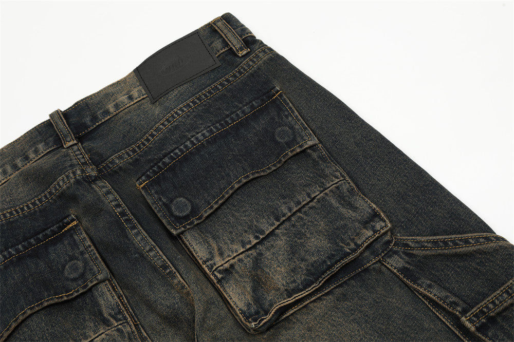 Multi-pocket Jeans Men's Loose Pants