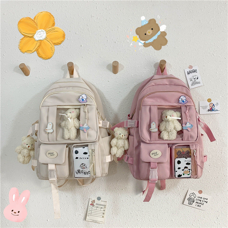 Large-capacity Schoolbag Female Korean Cartoon Backpack ShopWithASmile7.com