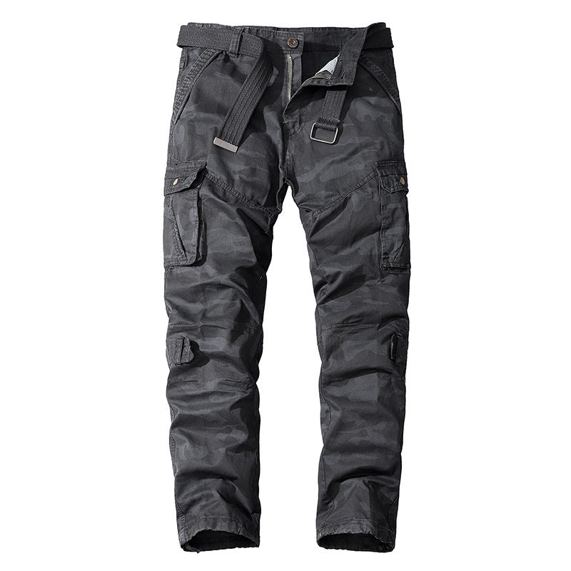 Camouflage Overalls Washed Cotton Straight Tube