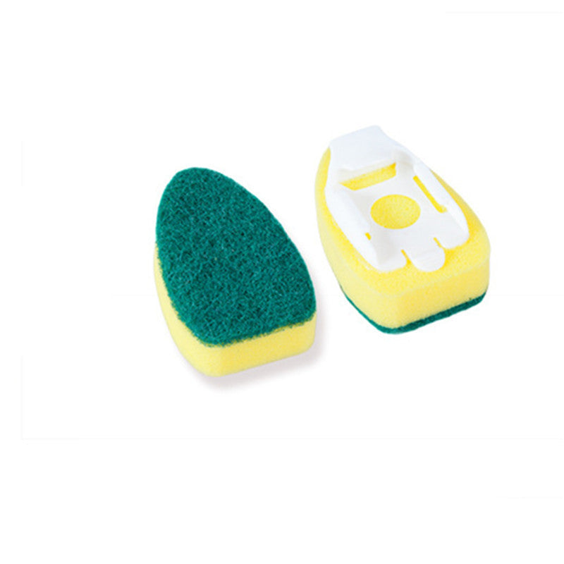 Automatic Liquid Filling Long Handle Sponge Cleaning Brush Kitchen Artifact
