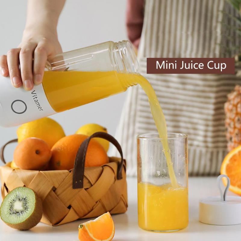 350ml Portable USB Blender Juicer – Rechargeable Electric Smoothie & Juice Maker with Tritan Bottle