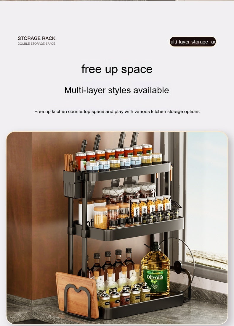 Kitchen Rack For Seasoning Multi-layer Storage Kitchen Supplies ShopWithASmile.com