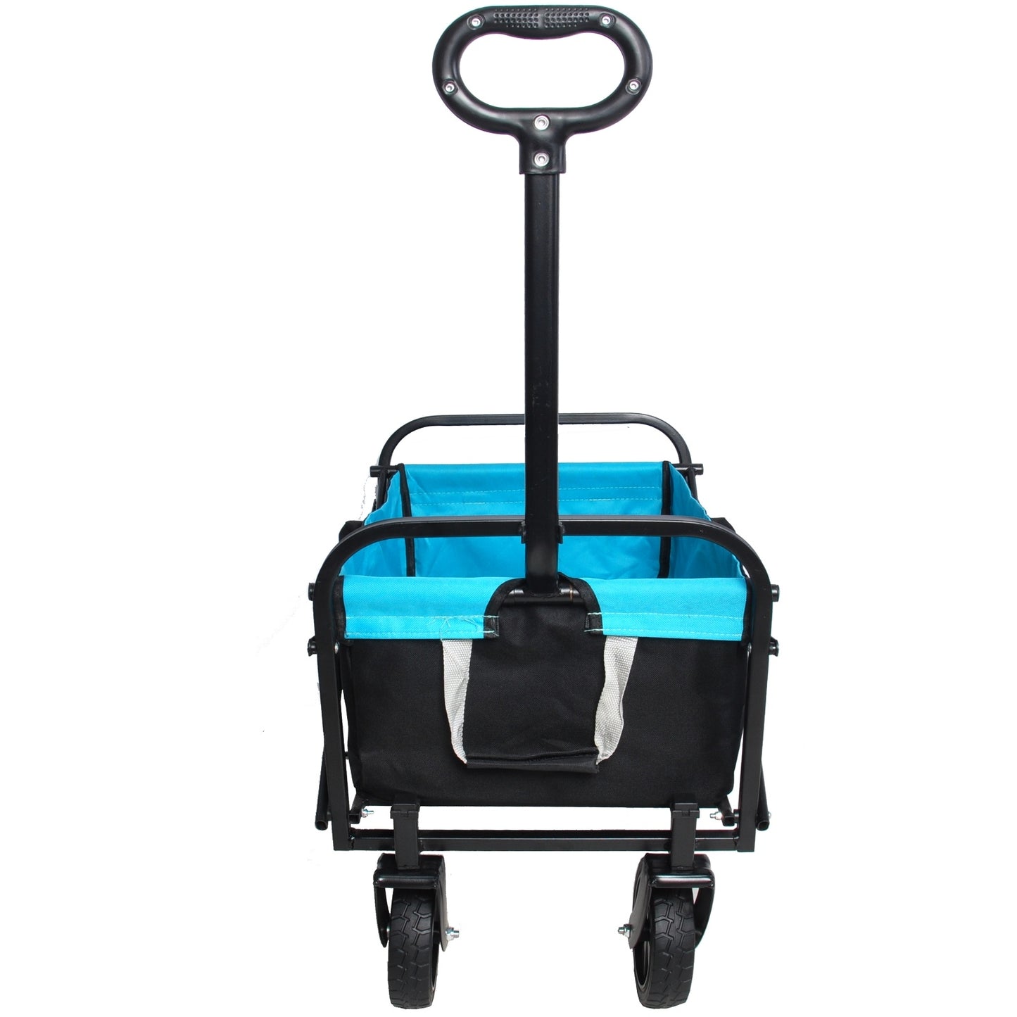Folding Wagon Garden Shopping Beach Cart Black Blue