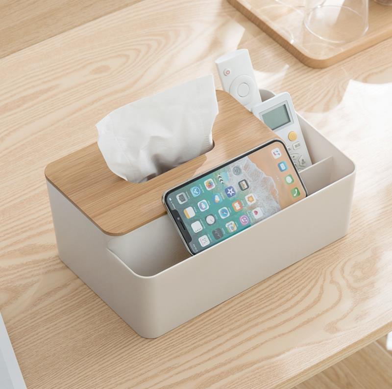 Remote control coffee table storage box tissue box ShopWithASmile7.com