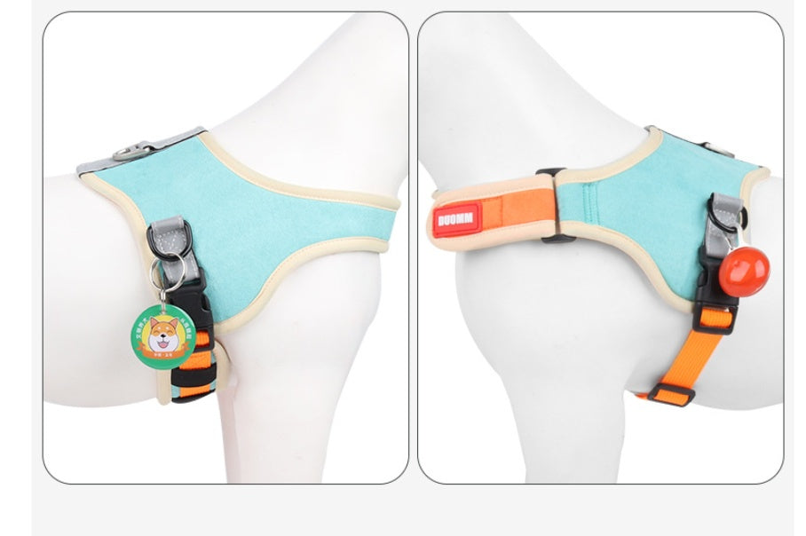 Suede Dog Harness Pet Supplies Leash ShopWithASmile.com