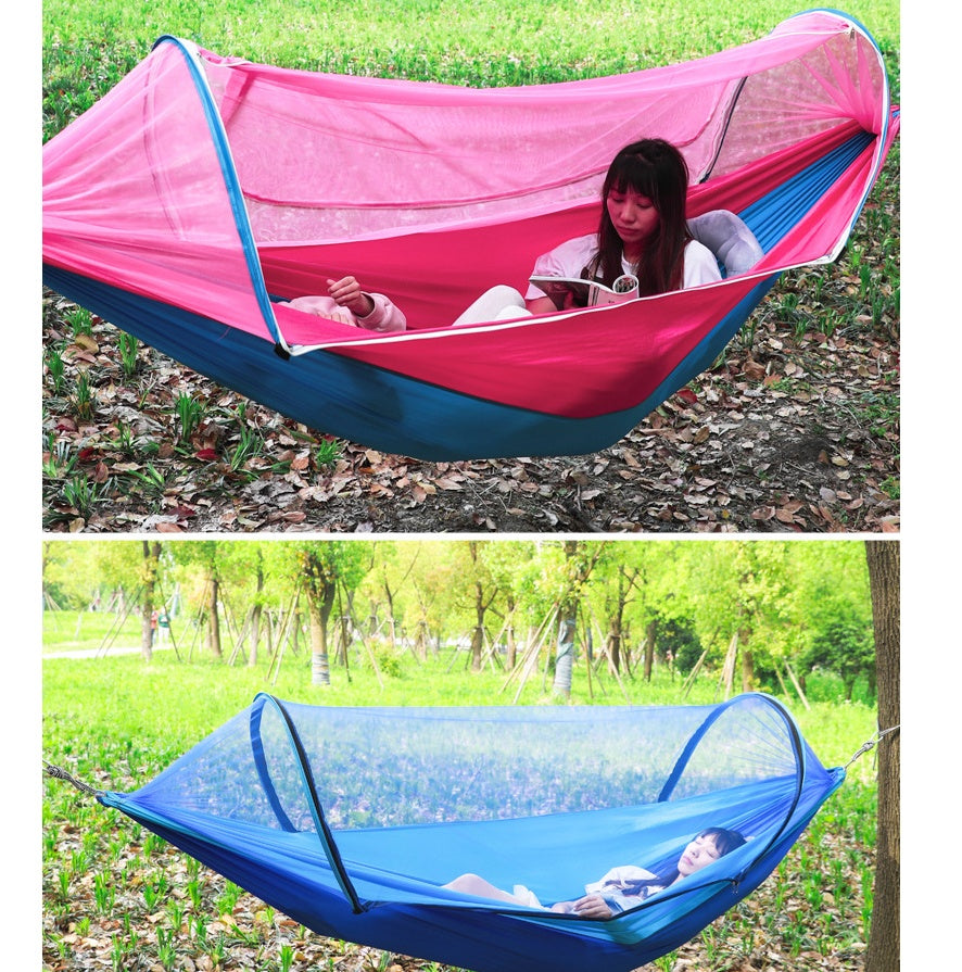 2 Person Portable Outdoor Mosquito Parachute Hammock ShopWithASmile7.com