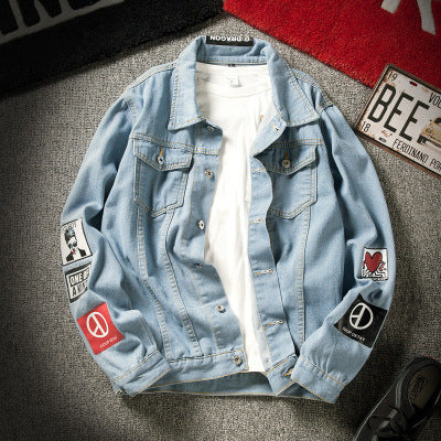 Youth Fall Denim Jacket Male Spring And Autumn Junior High School Students