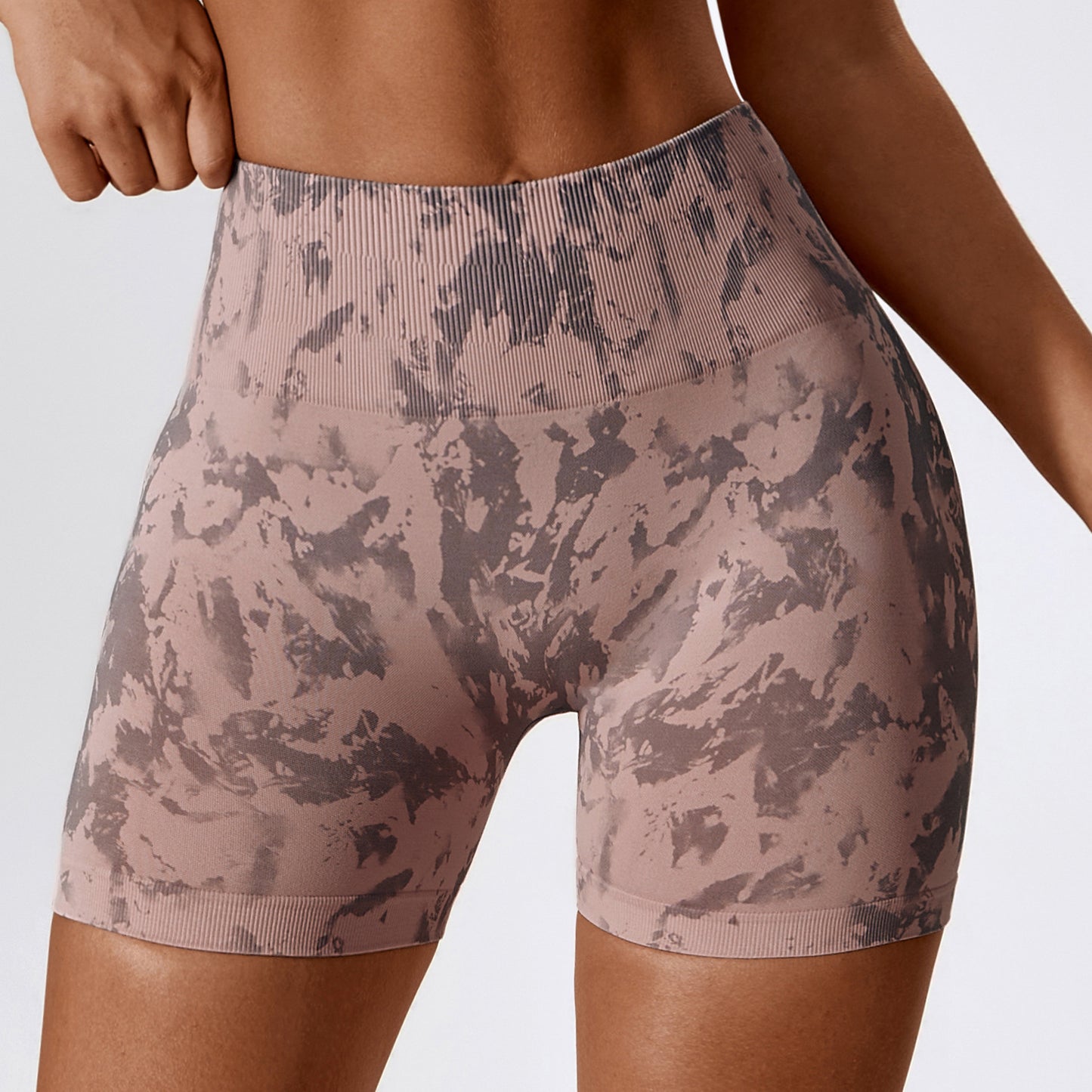 European And American Digital Printing Seamless Yoga Shorts ShopWithASmile7.com